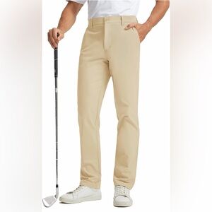 Rouen Golf Profile Mens•BLUE 8 Pockets Water Resistant Flat Trousers size 38x30